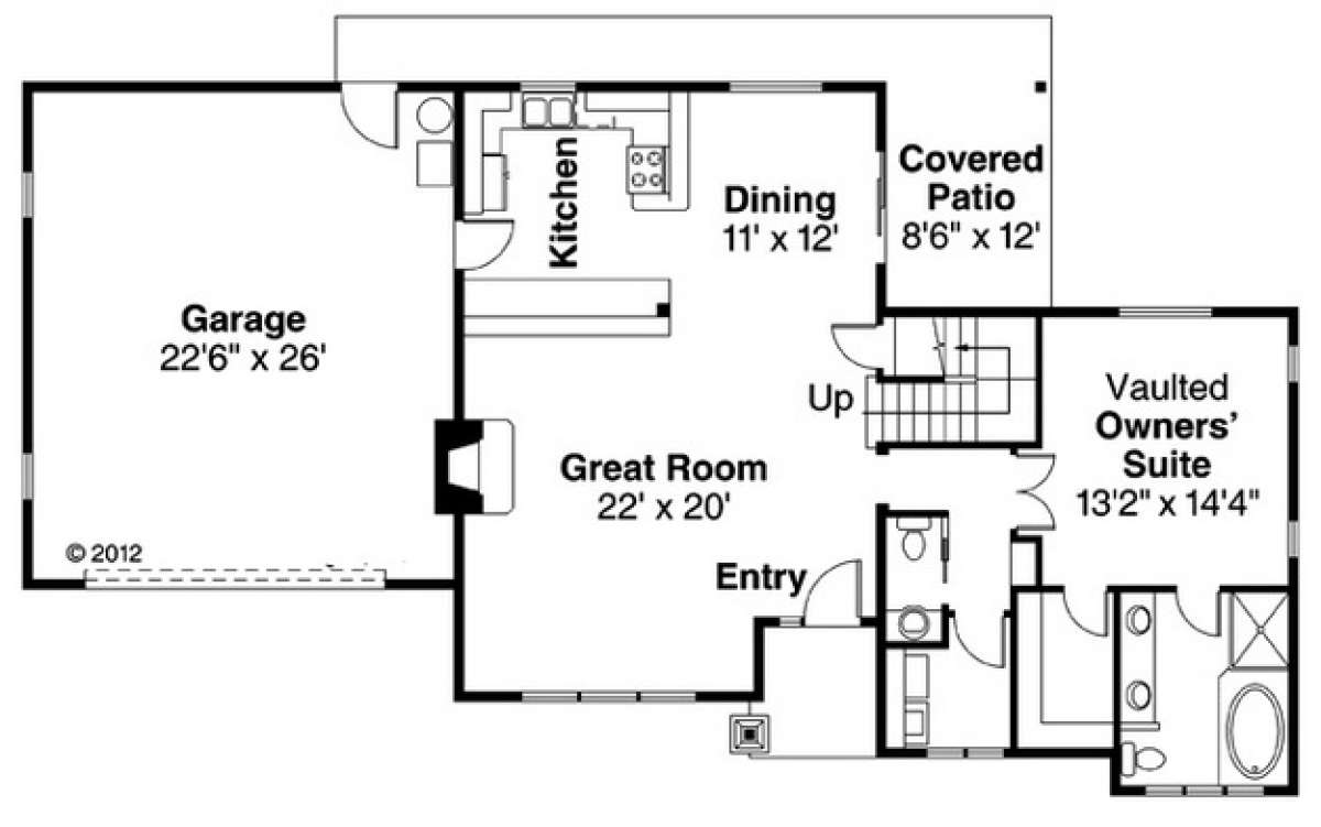 Floorplan 1 for House Plan #035-00605