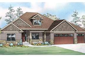 Craftsman House Plan #035-00607 Elevation Photo