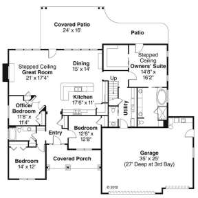 Floorplan 1 for House Plan #035-00607