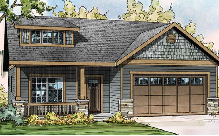 Craftsman House Plan #035-00612 Elevation Photo