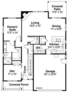Floorplan 1 for House Plan #035-00612