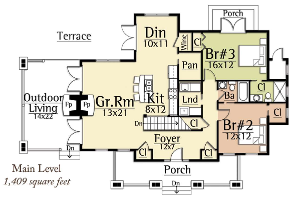 Floorplan 1 for House Plan #8504-00052