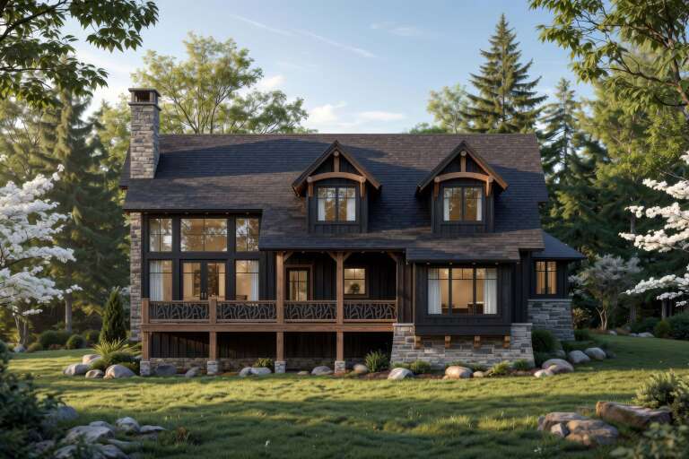 House Plan House Plan #15028 Rear Elevation 