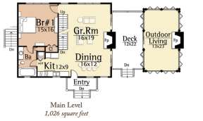 Floorplan 1 for House Plan #8504-00056