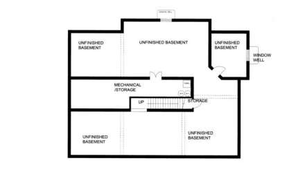 Basement Floor for House Plan #039-00217