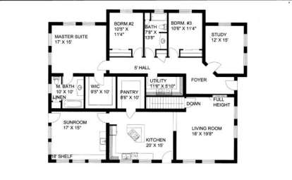 Main Floor for House Plan #039-00217
