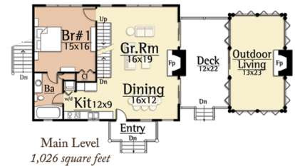 Floorplan 1 for House Plan #8504-00057