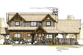 Vacation House Plan #8504-00061 Elevation Photo