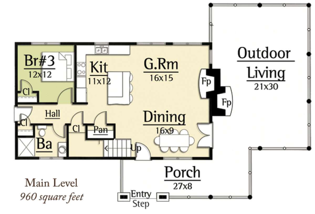 Floorplan 1 for House Plan #8504-00061