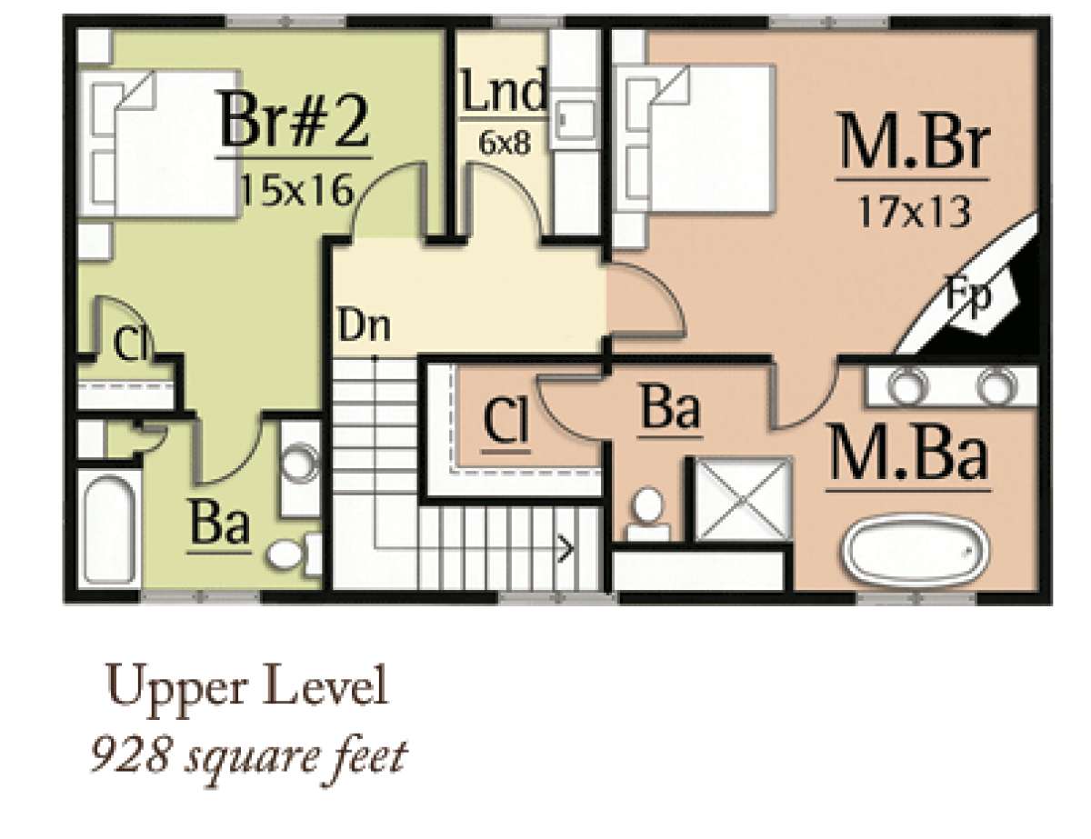 Floorplan 2 for House Plan #8504-00061
