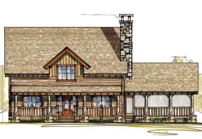 Mountain Rustic House Plan #8504-00062 Elevation Photo