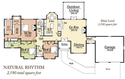 Floorplan 1 for House Plan #8504-00063