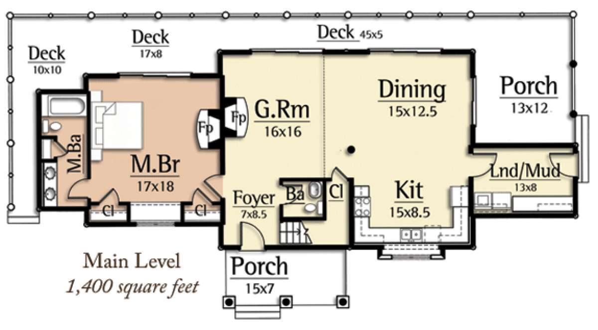 Floorplan 1 for House Plan #8504-00065