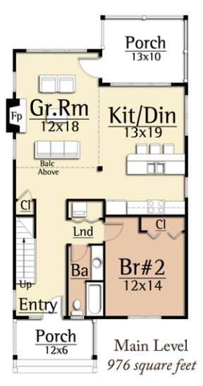 Floorplan 1 for House Plan #8504-00066