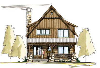 Vacation House Plan #8504-00069 Elevation Photo