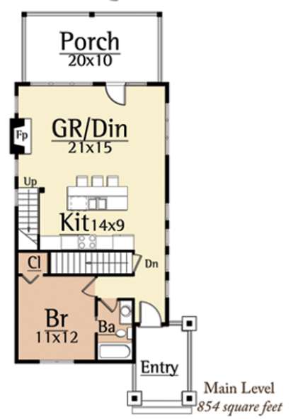 Floorplan 1 for House Plan #8504-00071