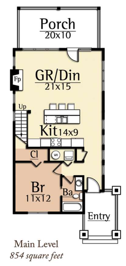 Floorplan 1 for House Plan #8504-00072