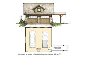 Garage Floor Plan for House Plan #8504-00072