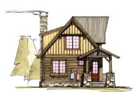 Cabin House Plan #8504-00073 Elevation Photo