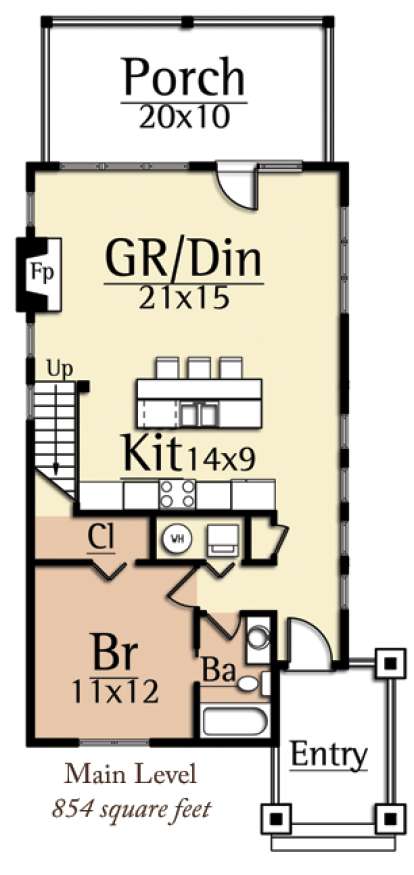 Floorplan 1 for House Plan #8504-00073