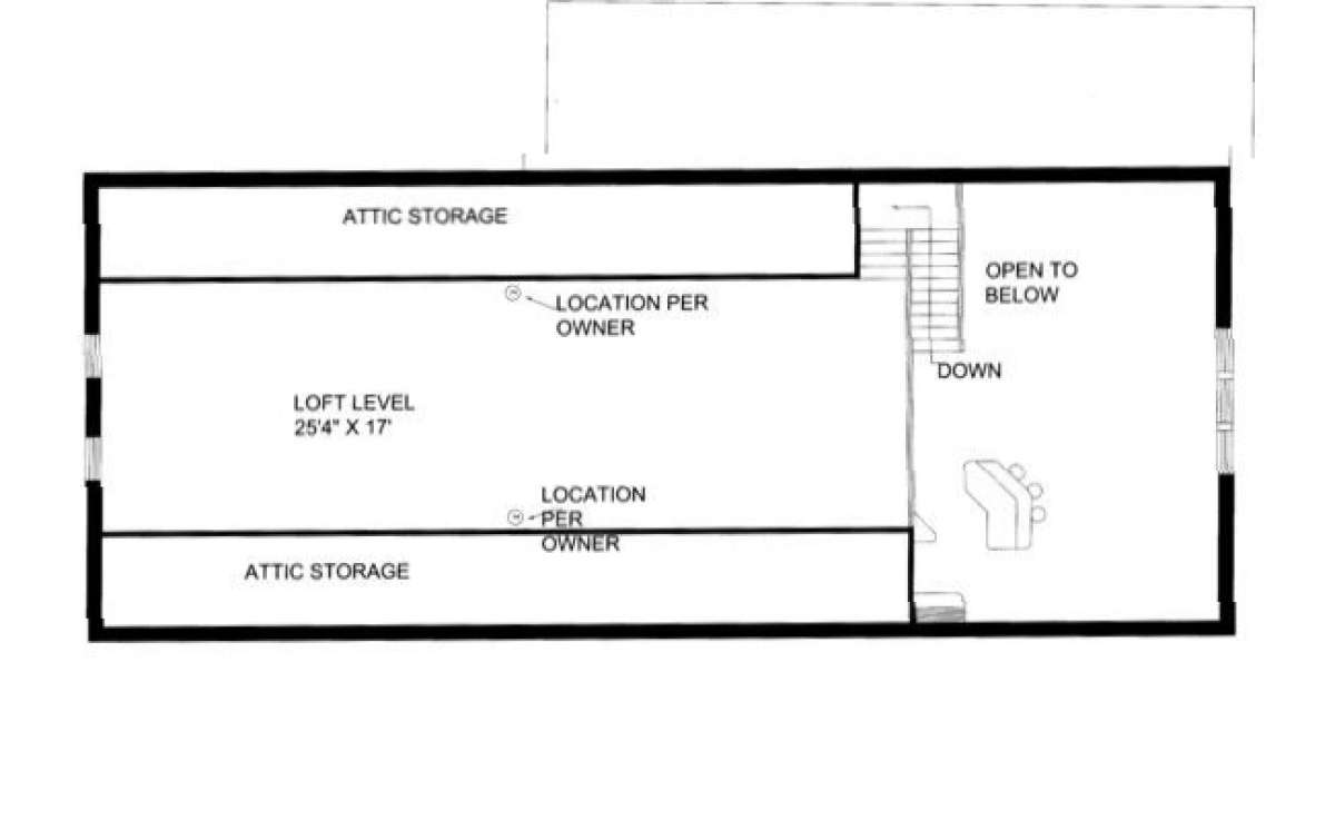 Loft Floor for House Plan #039-00219