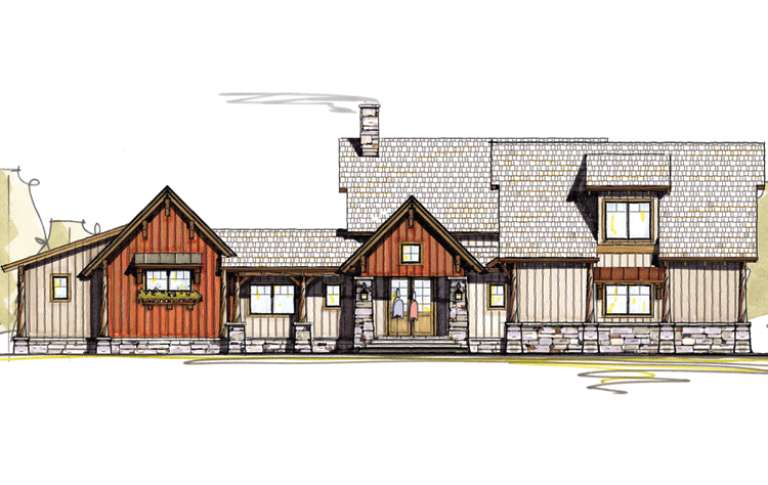 Cabin House Plan #8504-00080 Elevation Photo