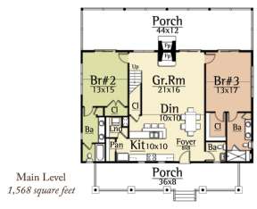 Floorplan 1 for House Plan #8504-00083