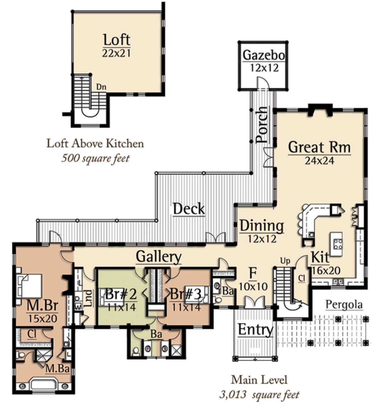 Floorplan 1 for House Plan #8504-00084