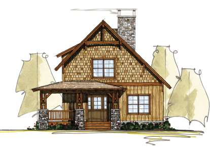 Mountain Rustic House Plan #8504-00086 Elevation Photo