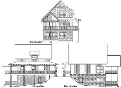 Mountain Rustic House Plan #8504-00086 Elevation Photo