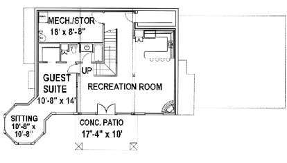 Basement Floor for House Plan #039-00220