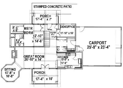Main Floor for House Plan #039-00220