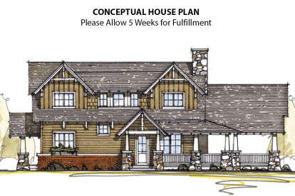 Mountain Rustic House Plan #8504-00087 Elevation Photo