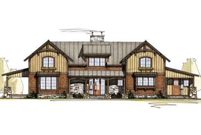 5 Bed, 4 Bath, 3937 Square Foot House Plan - #8504-00088
