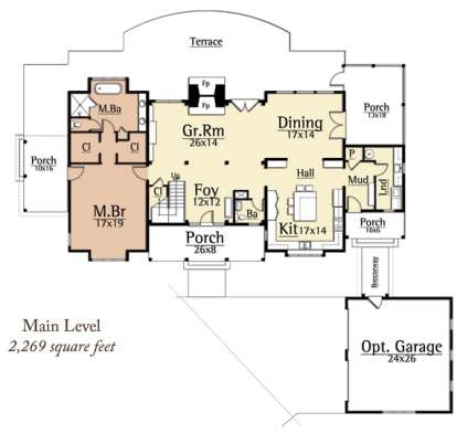 Floorplan 1 for House Plan #8504-00088