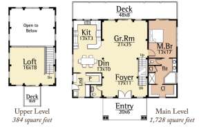 Floorplan 1 for House Plan #8504-00089