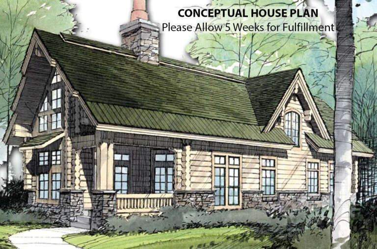 Cottage House Plan #8504-00090 Elevation Photo