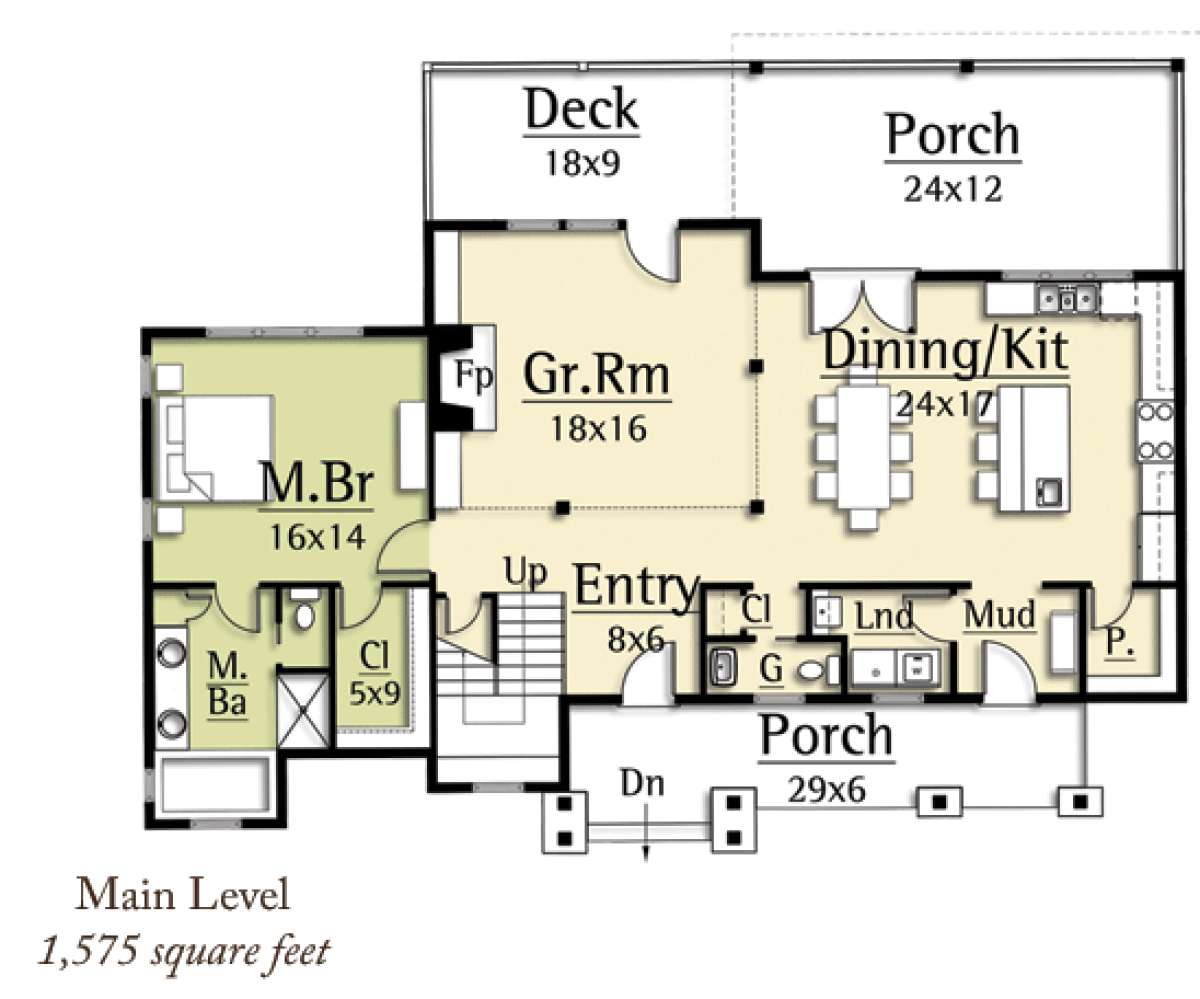 Floorplan 1 for House Plan #8504-00091