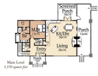 Floorplan 1 for House Plan #8504-00095