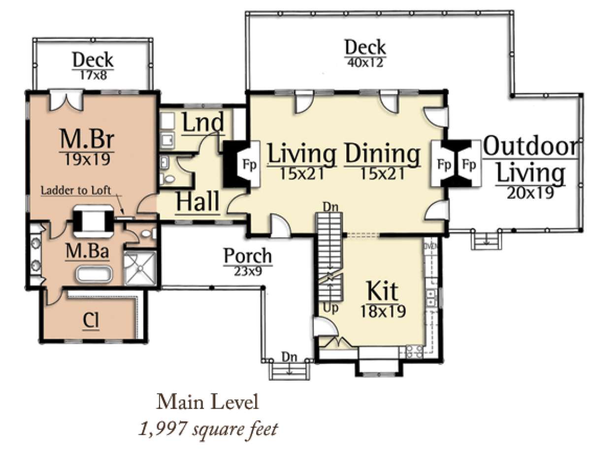 Floorplan 1 for House Plan #8504-00097