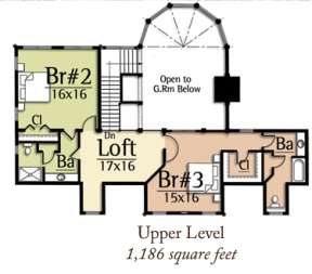 Floorplan 2 for House Plan #8504-00099