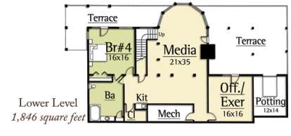 Lower Level for House Plan #8504-00099