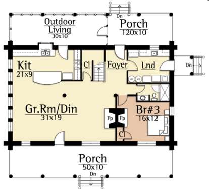 Floorplan 1 for House Plan #8504-00103