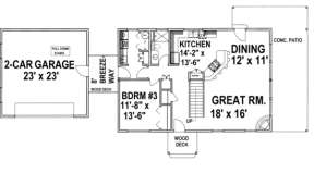First Floor for House Plan #039-00222