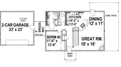 First Floor for House Plan #039-00222