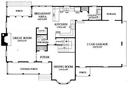 Floorplan 1 for House Plan #7922-00155