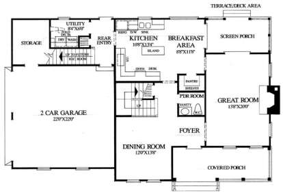 Floorplan 1 for House Plan #7922-00157