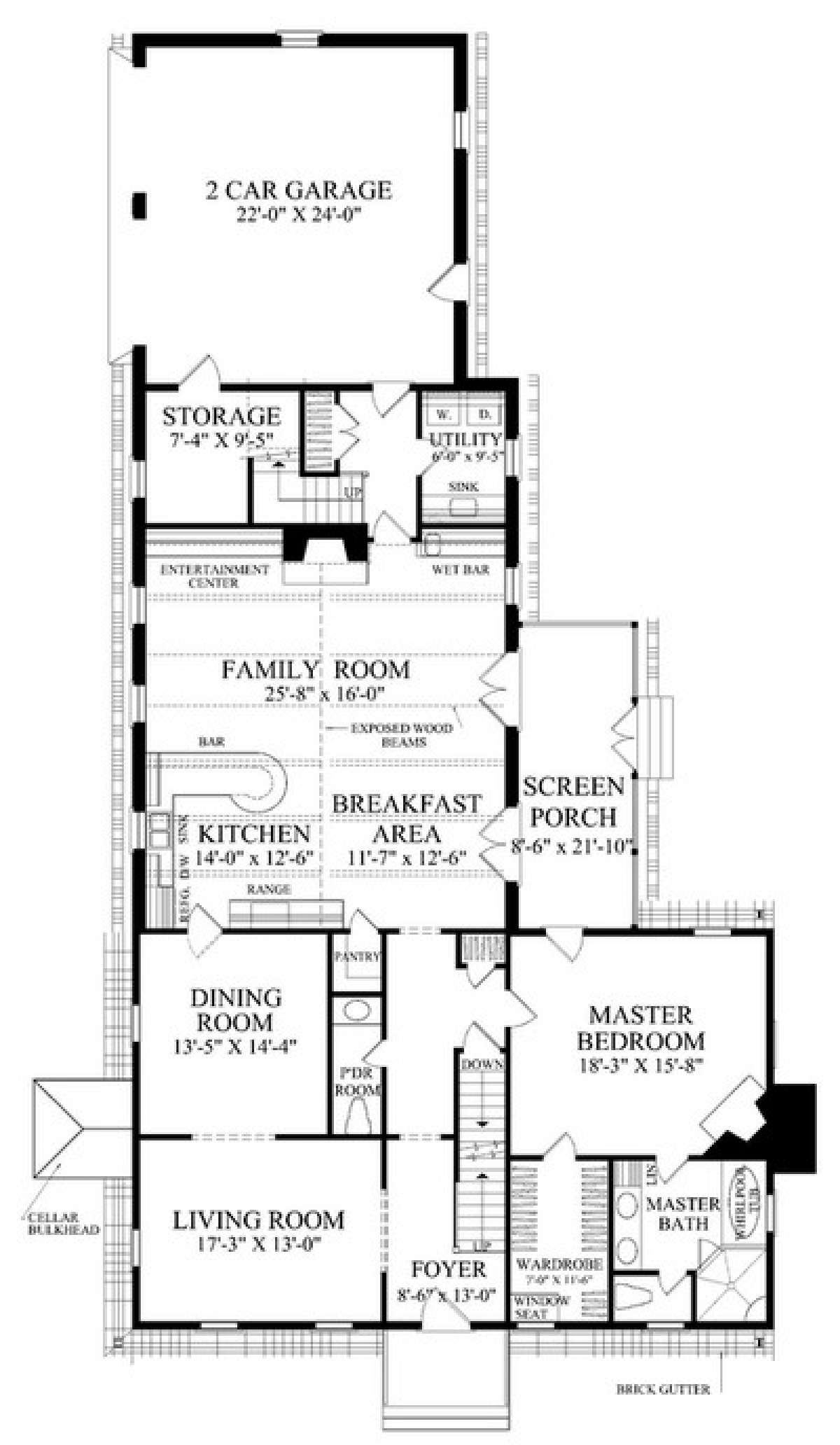 Floorplan 1 for House Plan #7922-00159