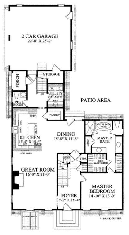 Floorplan 1 for House Plan #7922-00164