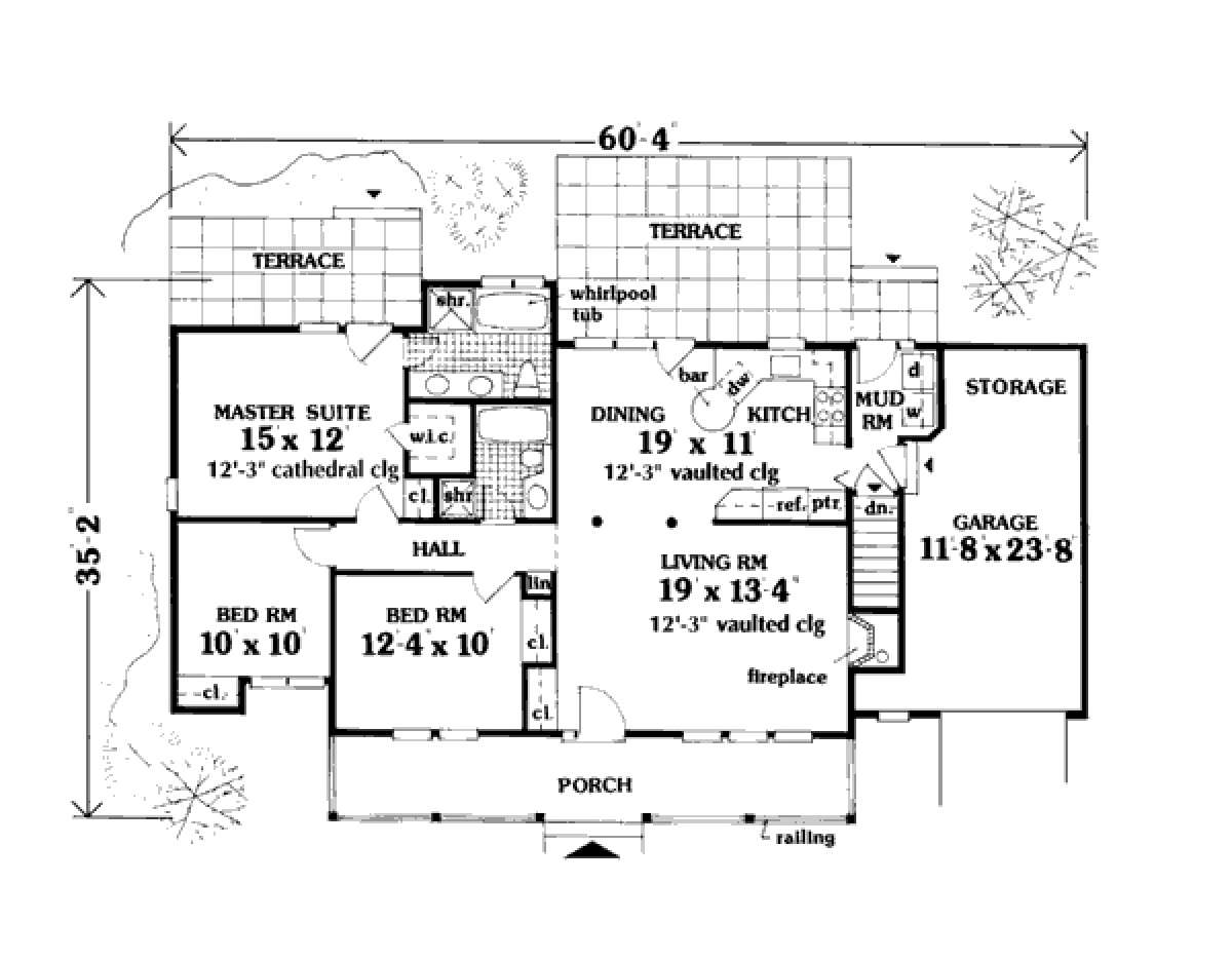 Main Floor for House Plan #033-00009